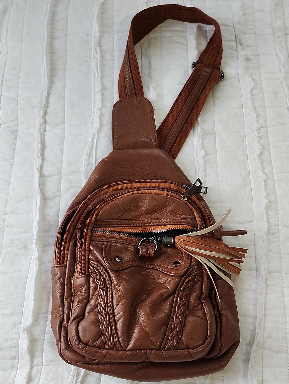 Cognac Brown Mini Backpack - NWOT